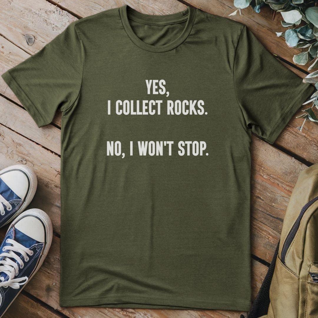 T-Shirt Military Green / S Collecting Rocks T-Shirt