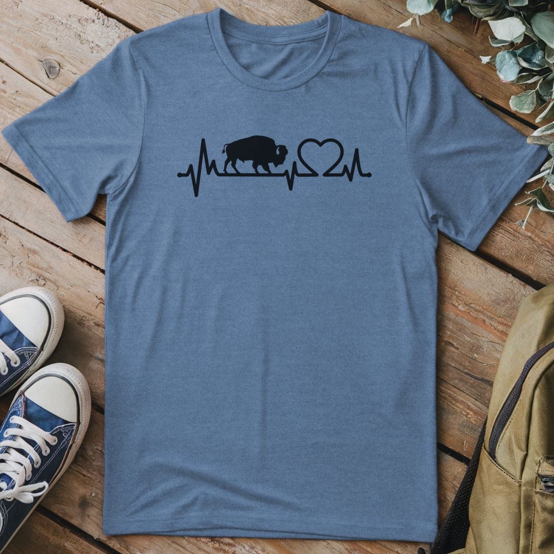 T-Shirt Heather Indigo / S Bison Love T-Shirt