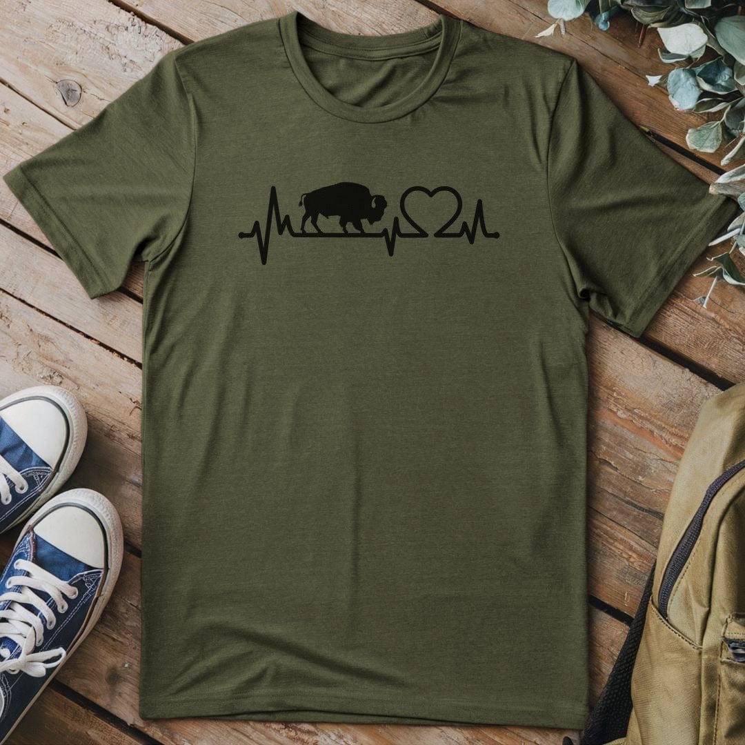 T-Shirt Military Green / S Bison Love T-Shirt