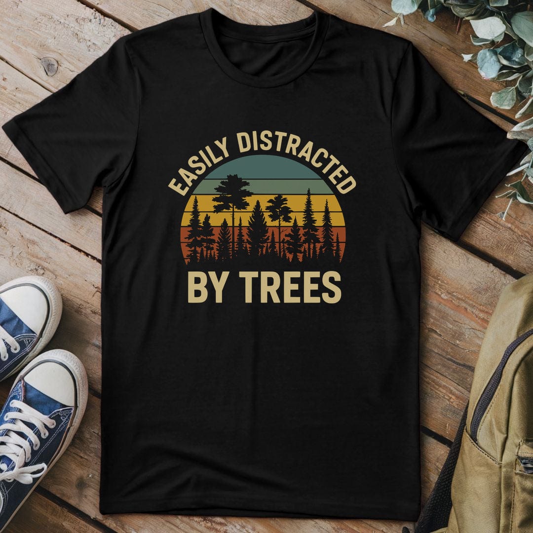T-Shirt Black / S Easily Distracted By Trees 2 T-Shirt