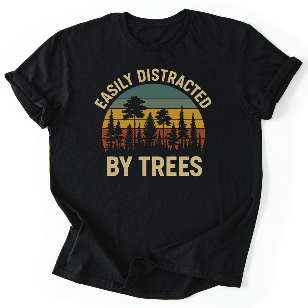 T-Shirt Black / S Easily Distracted By Trees 2 T-Shirt