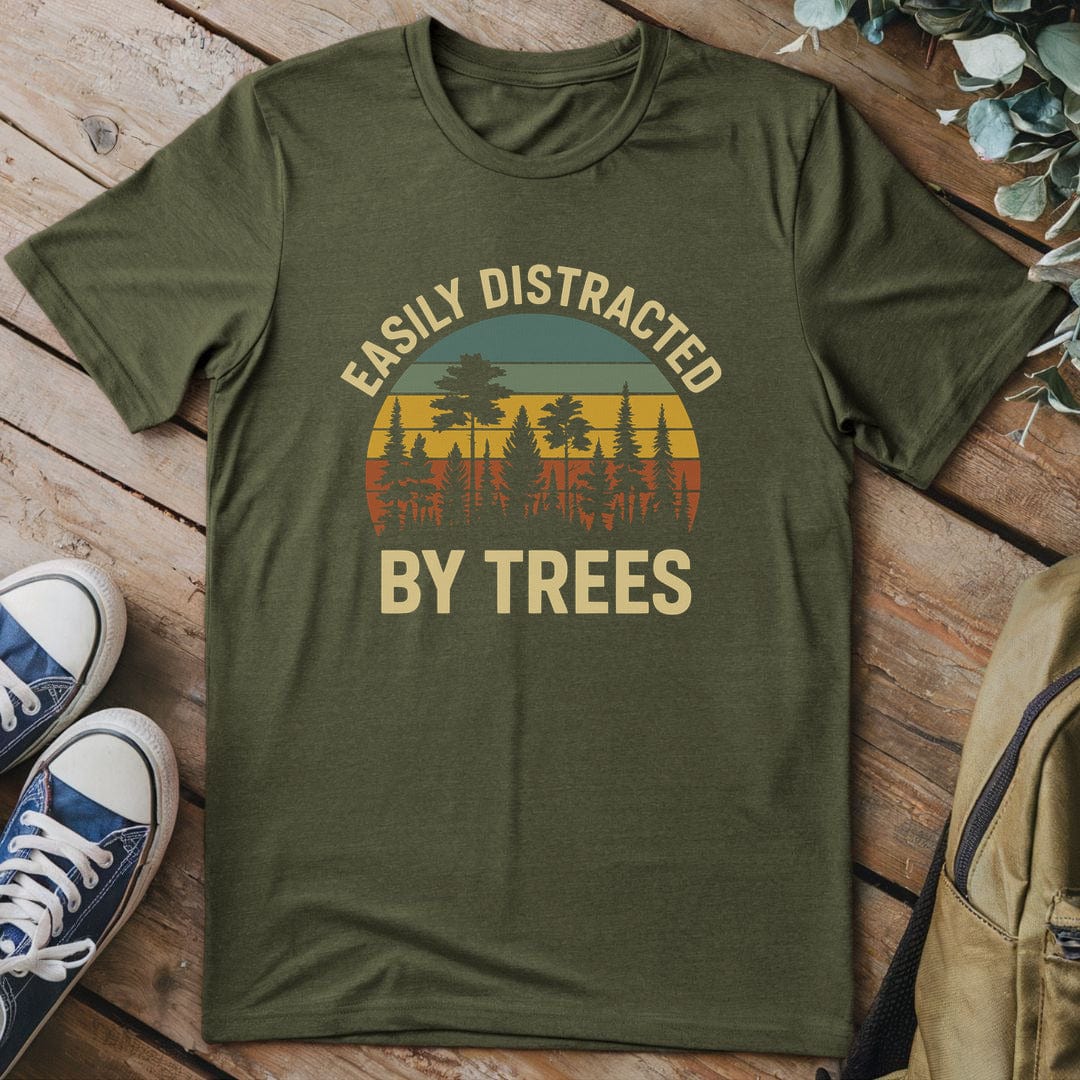 T-Shirt Military Green / S Easily Distracted By Trees 2 T-Shirt