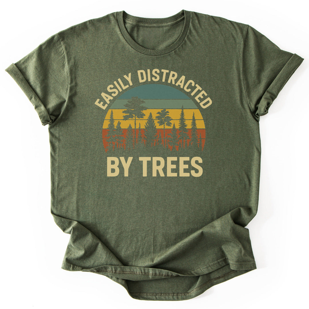 T-Shirt Military Green / S Easily Distracted By Trees 2 T-Shirt