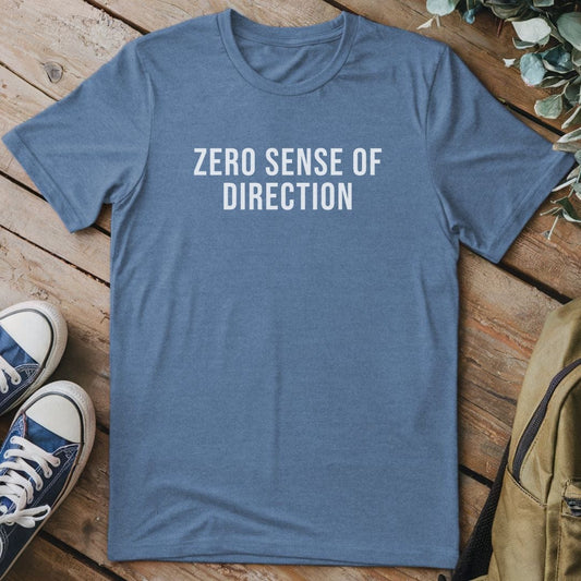 T-Shirt Heather Indigo / S Zero Sense of Direction T-Shirt