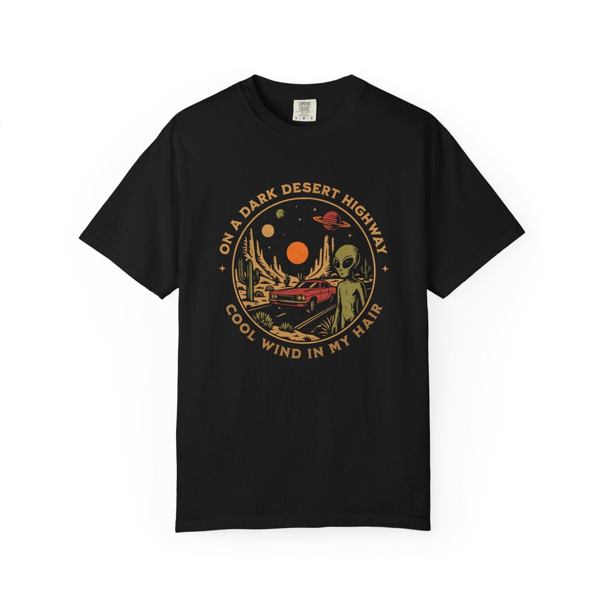 T-Shirt Black / S Alien Desert Highway Premium