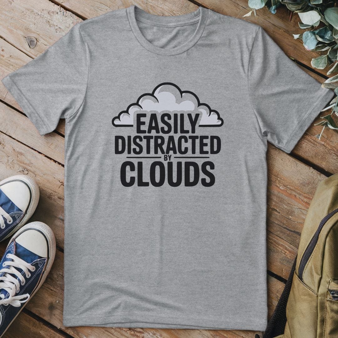 T-Shirt Sport Grey / S Easily Distracted By Clouds 2 T-Shirt