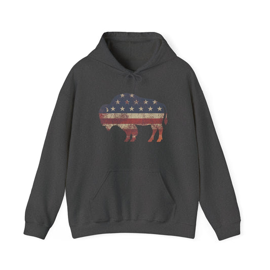 Hoodie Dark Heather / S American Bison Hoodie