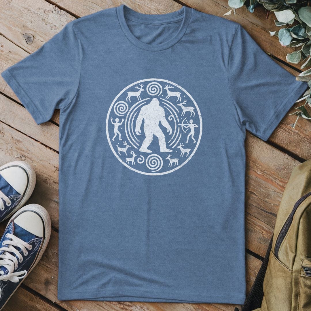 T-Shirt Heather Indigo / S Bigfoot Carving T-Shirt
