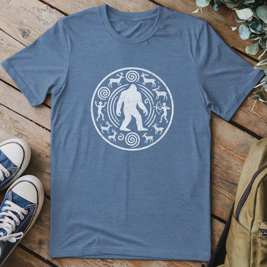 T-Shirt Heather Indigo / S Bigfoot Carving T-Shirt