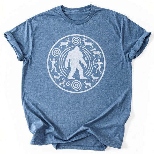 T-Shirt Heather Indigo / S Bigfoot Carving T-Shirt