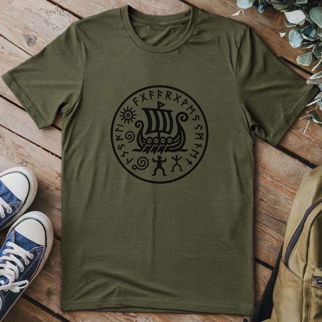 T-Shirt Military Green / S Carvings of the North T-Shirt