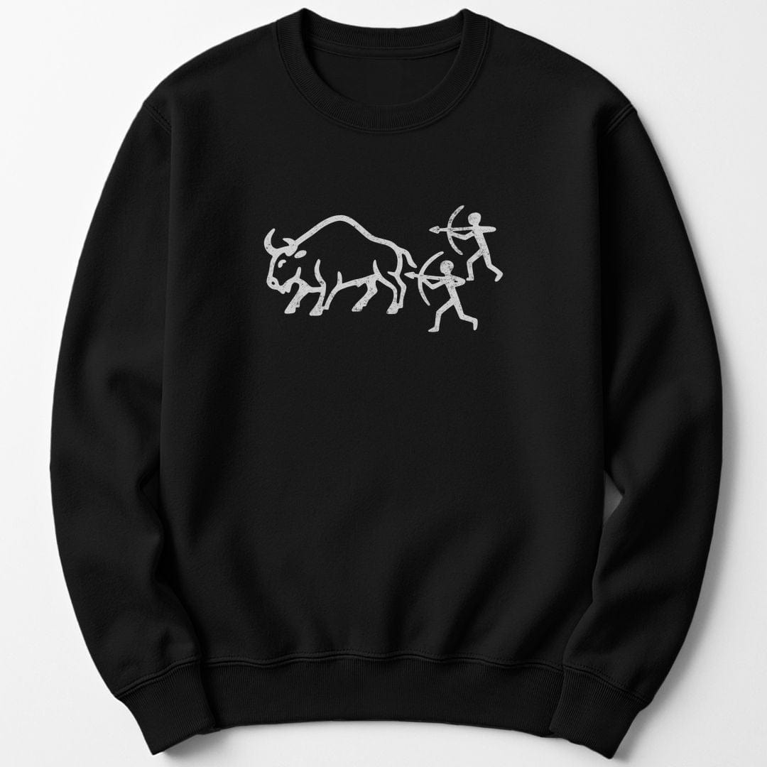 Sweatshirt Black / S Bison Hunt Carving Sweatshirt