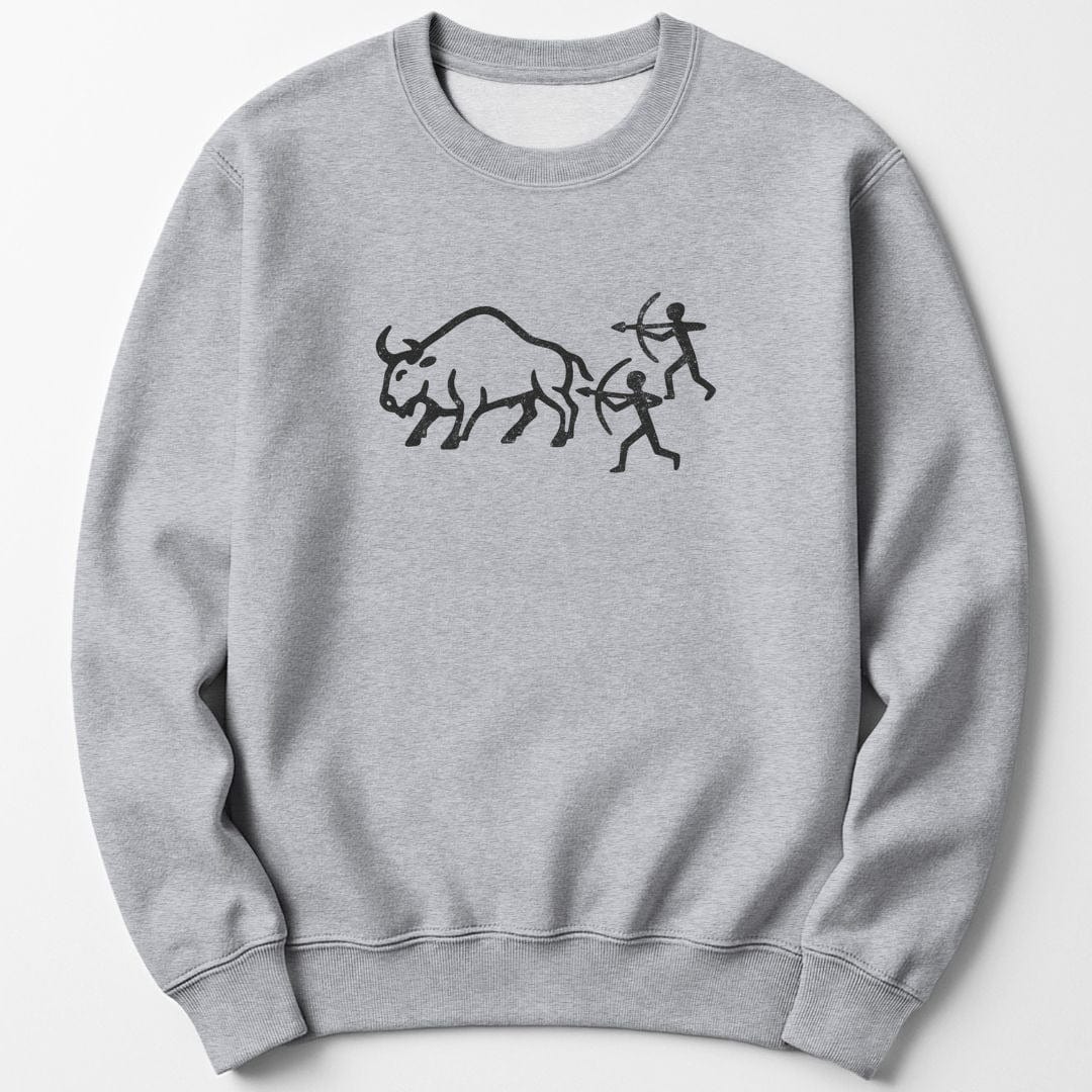 Sweatshirt Sport Grey / S Bison Hunt Carving Sweatshirt