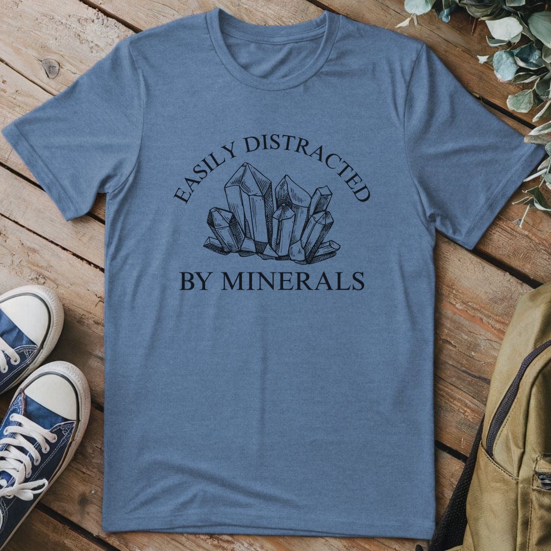 T-Shirt Heather Indigo / S Easily Distracted By Minerals 2 T-Shirt