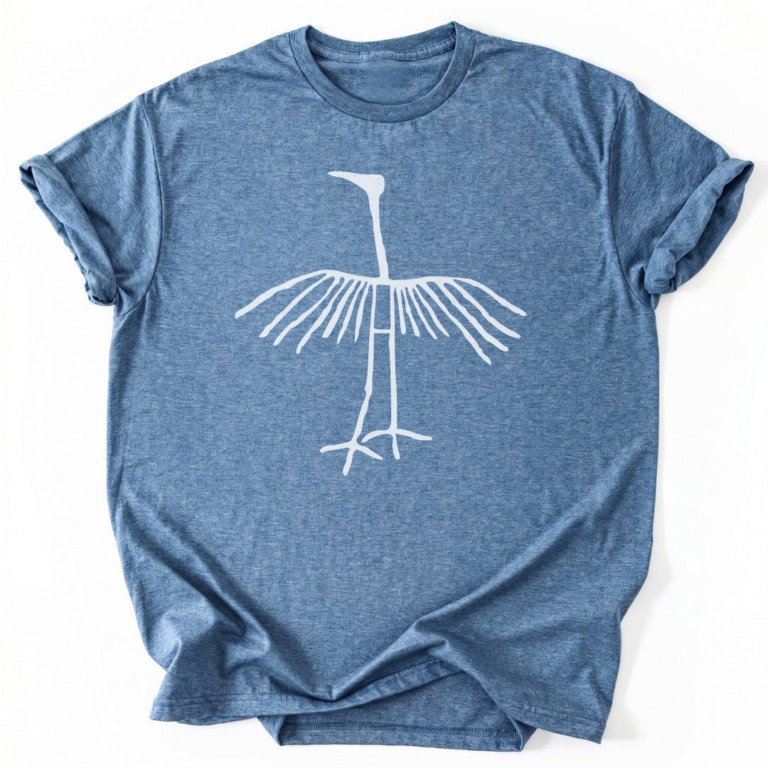 T-Shirt Heather Indigo / S Ancient Crane T-Shirt
