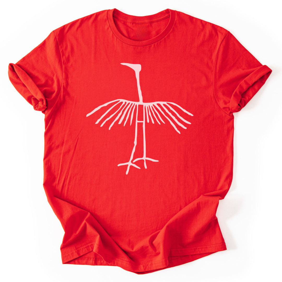T-Shirt Red / S Ancient Crane T-Shirt