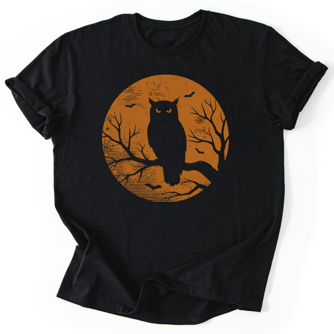 T-Shirt Black / S Spooky Owl T-Shirt