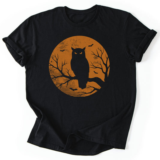 T-Shirt Black / S Spooky Owl T-Shirt