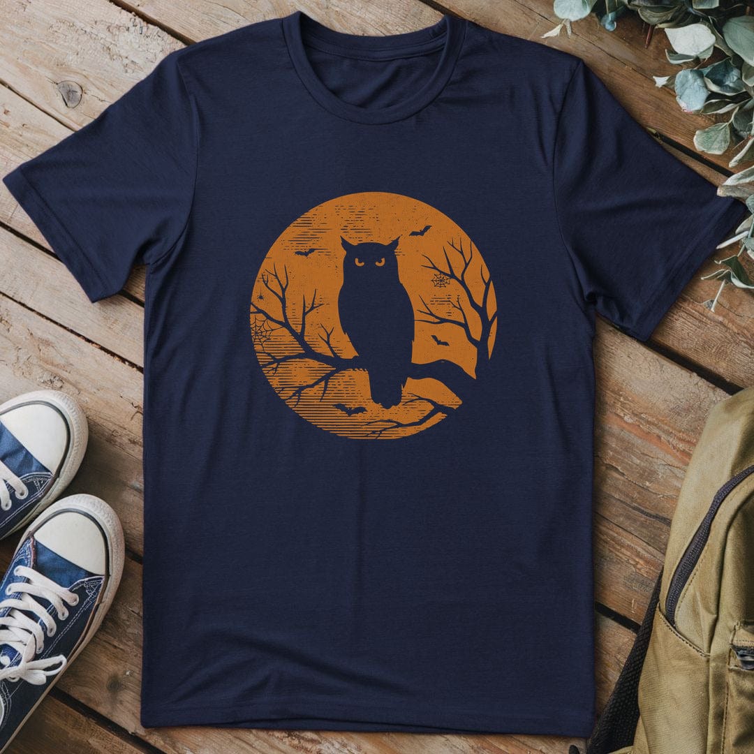 T-Shirt Navy / S Spooky Owl T-Shirt