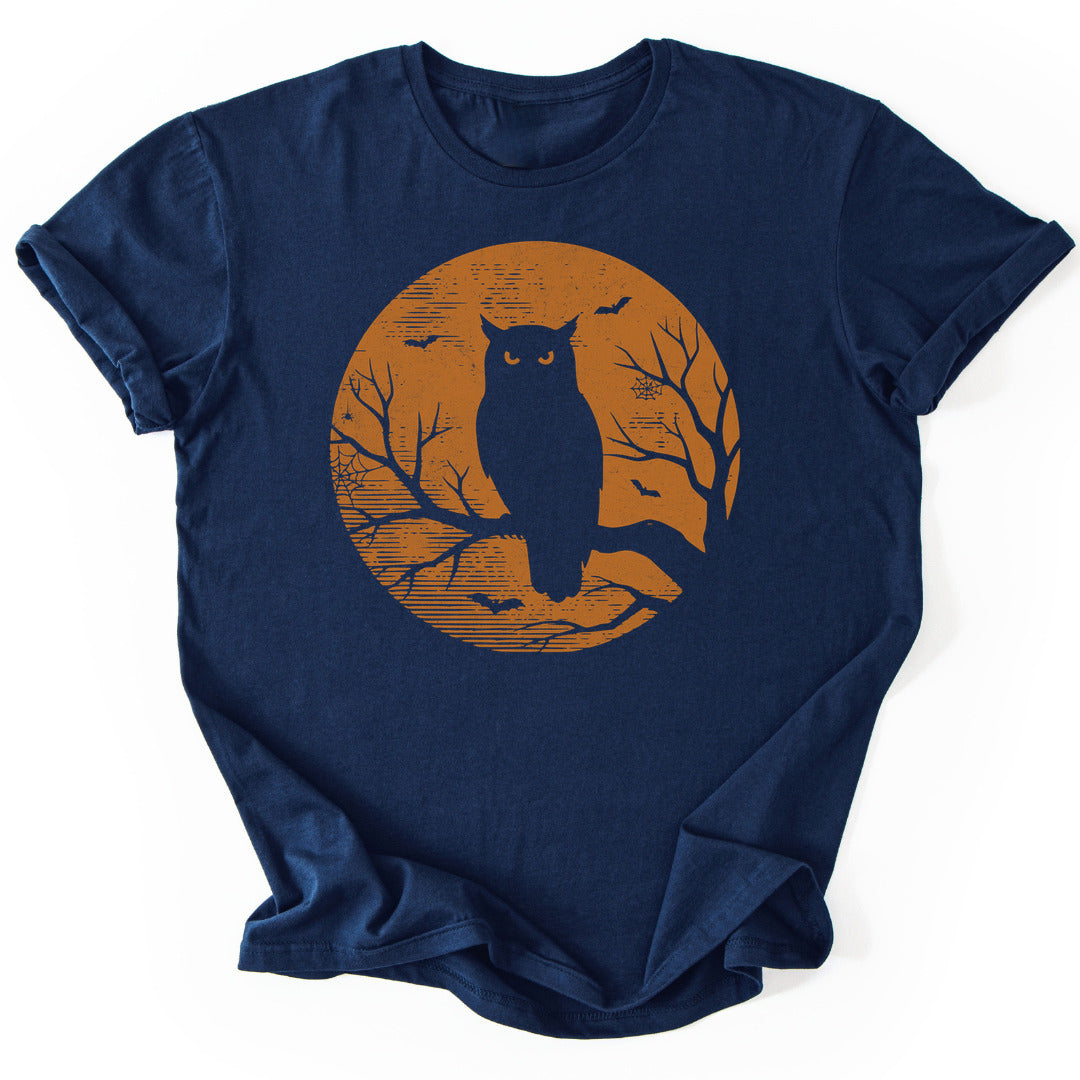 T-Shirt Navy / S Spooky Owl T-Shirt