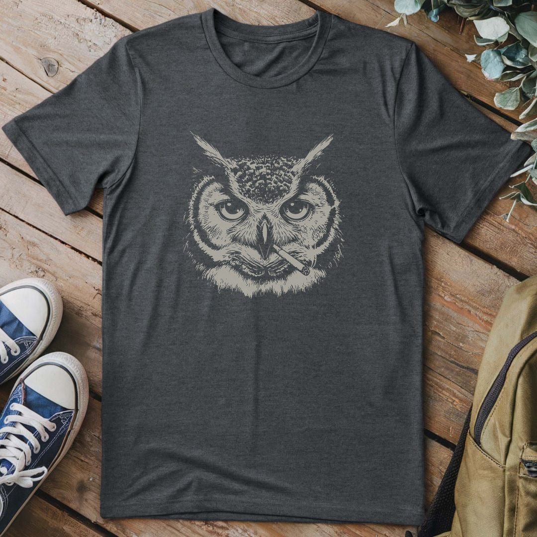 T-Shirt Dark Heather / S Wisdom Owl T-Shirt