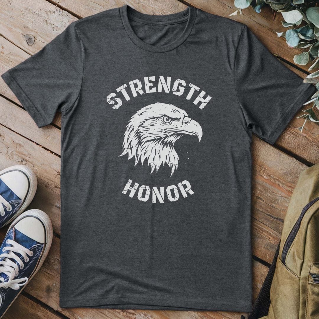 T-Shirt Dark Heather / S Eagle Strength Honor T-Shirt