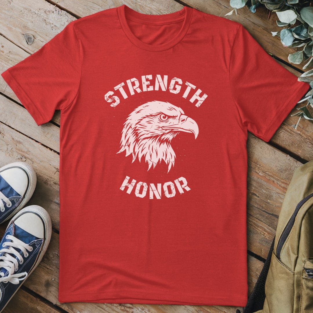 T-Shirt Red / S Eagle Strength Honor T-Shirt