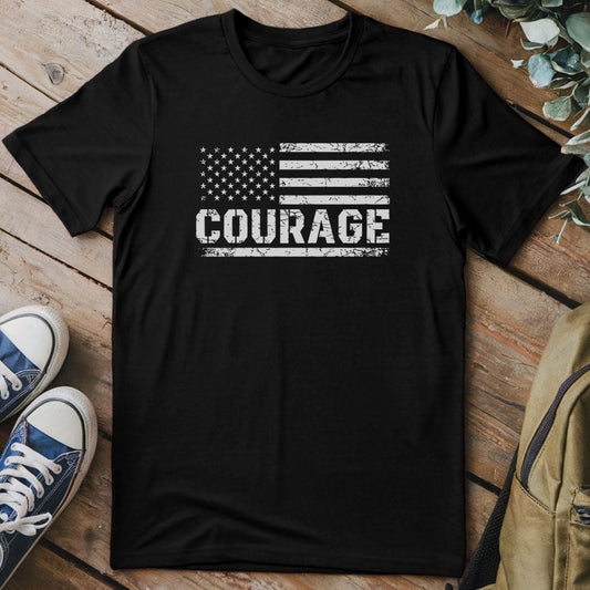 T-Shirt Black / S Stars and Stripes Courage T-Shirt