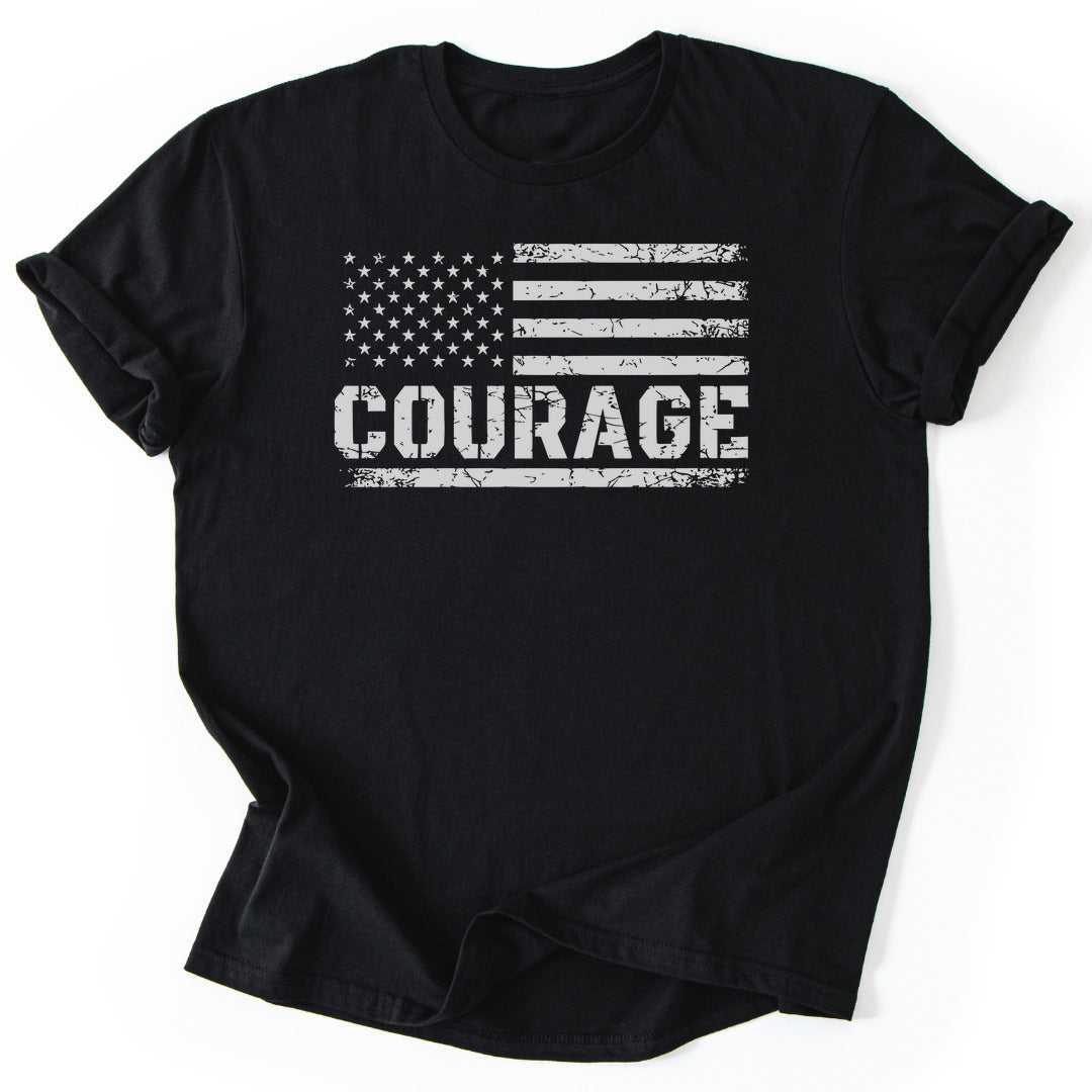T-Shirt Black / S Stars and Stripes Courage T-Shirt
