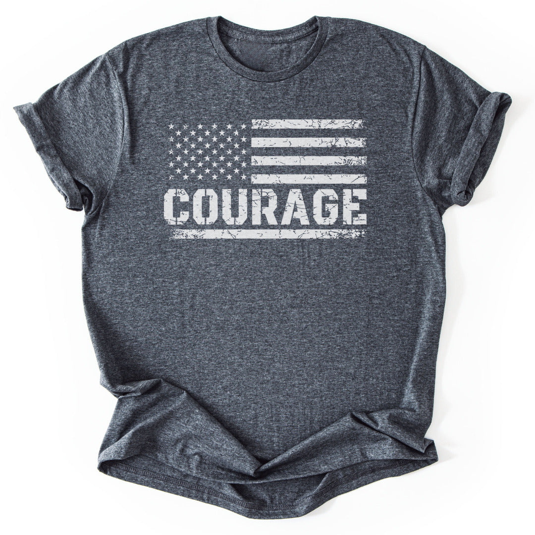 T-Shirt Dark Heather / S Stars and Stripes Courage T-Shirt