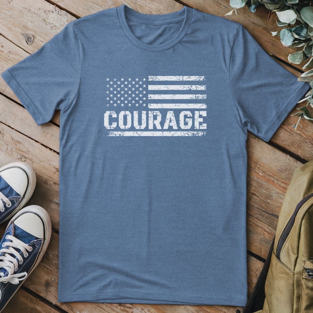 T-Shirt Heather Indigo / S Stars and Stripes Courage T-Shirt