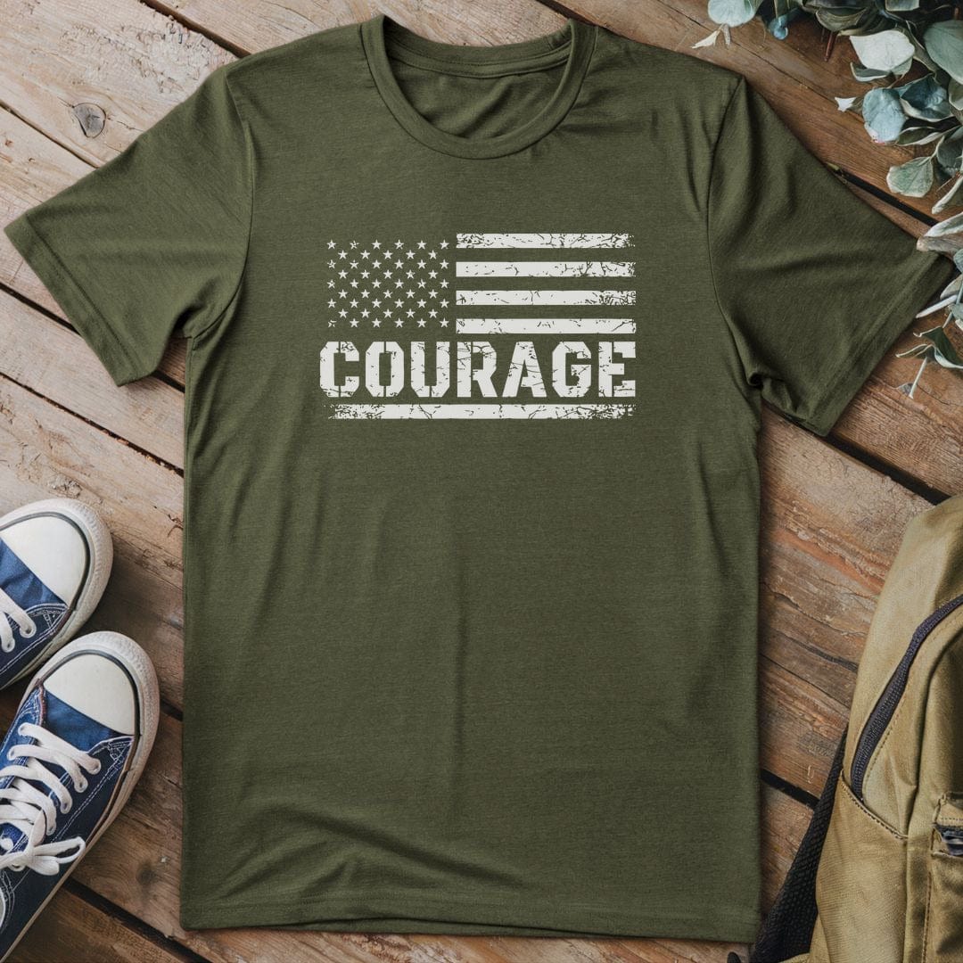 T-Shirt Military Green / S Stars and Stripes Courage T-Shirt