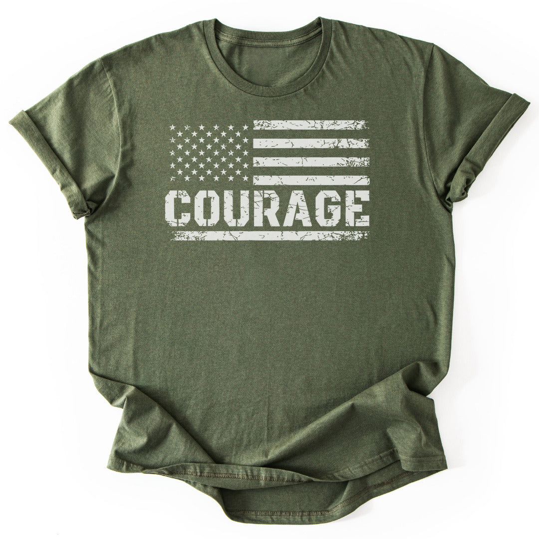 T-Shirt Military Green / S Stars and Stripes Courage T-Shirt