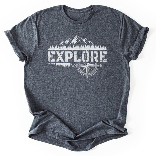T-Shirt Dark Heather / S Mountain Compass Adventure T-Shirt