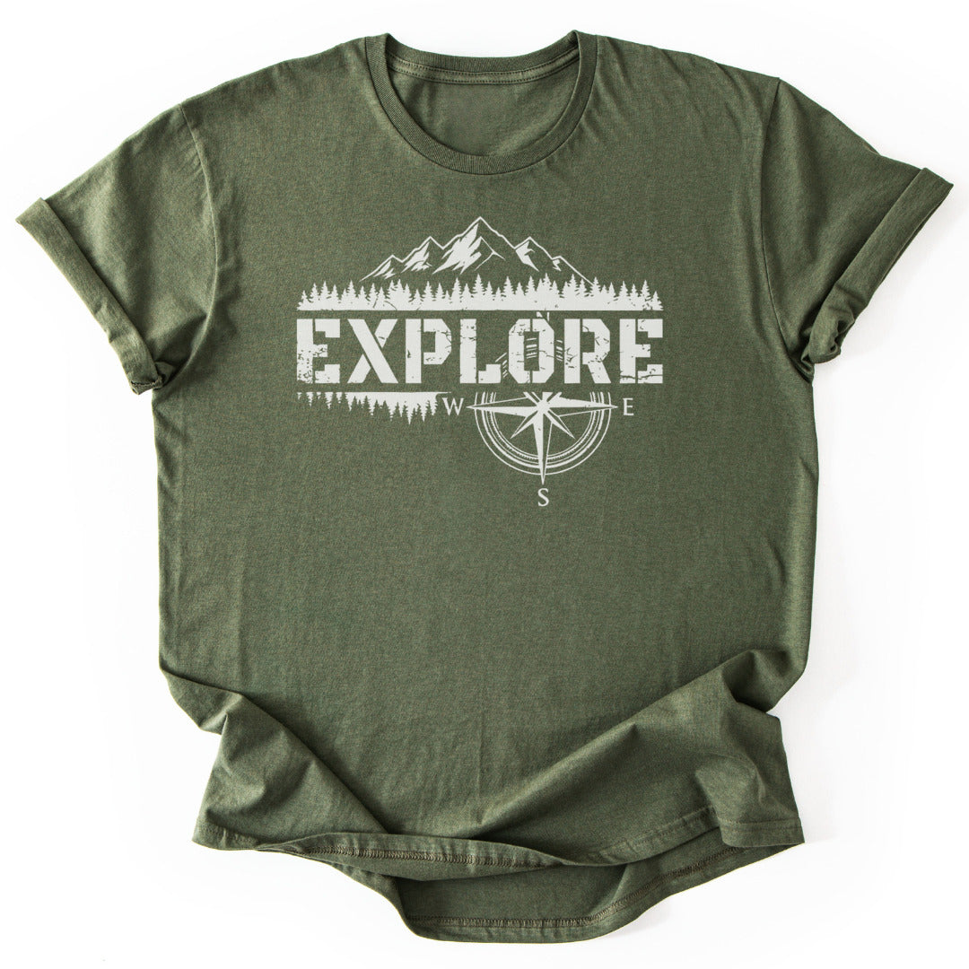 T-Shirt Military Green / S Mountain Compass Adventure T-Shirt