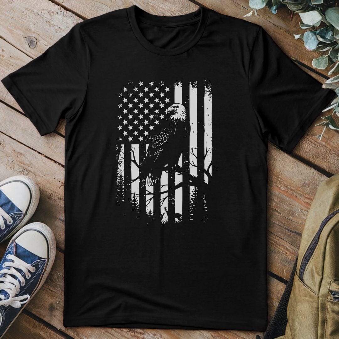 T-Shirt Black / S Eagle Freedom Flag T-Shirt