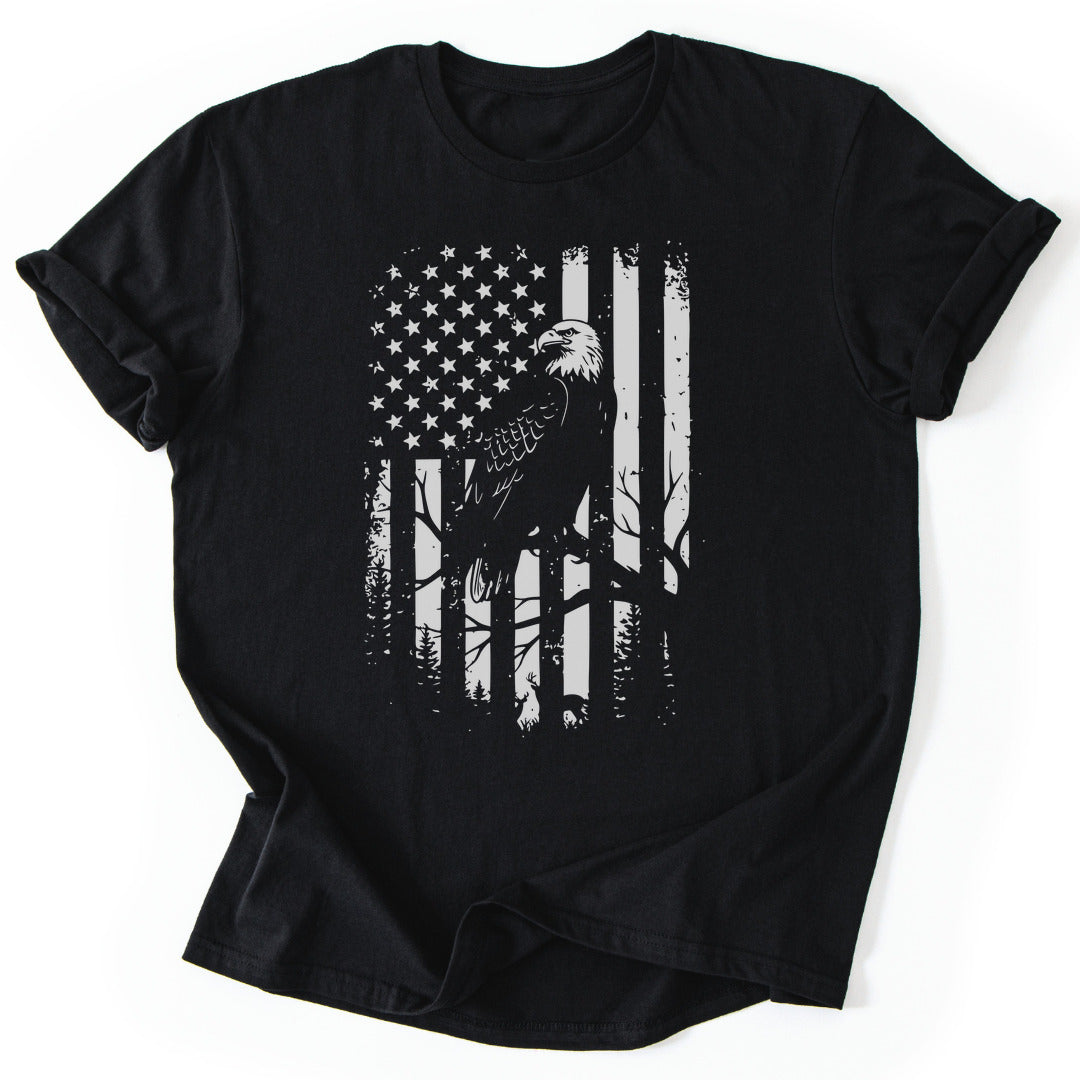 T-Shirt Black / S Eagle Freedom Flag T-Shirt