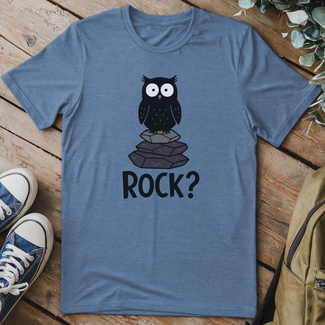 T-Shirt Heather Indigo / S Rock Owl T-Shirt