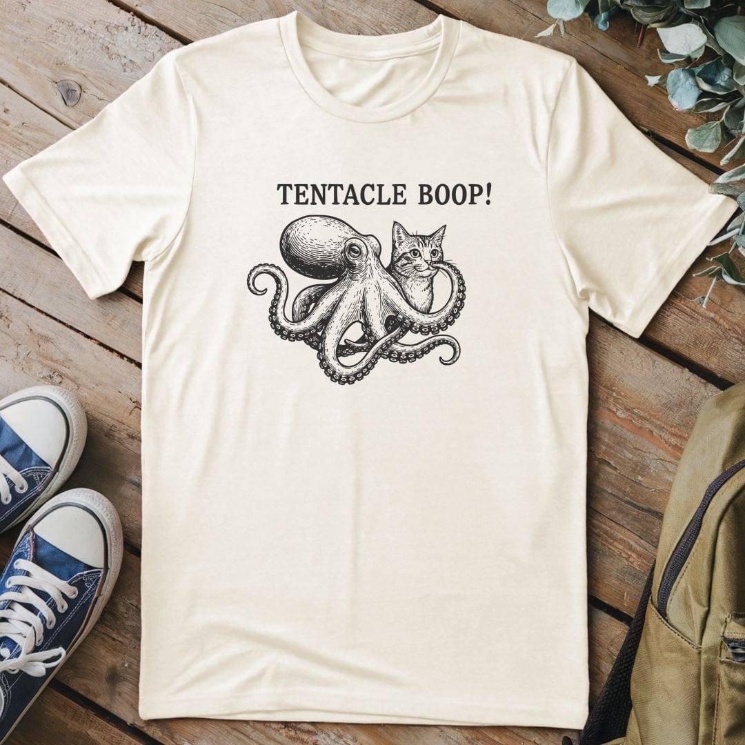 T-Shirt Natural / S Tentacle Boop Funny T-Shirt
