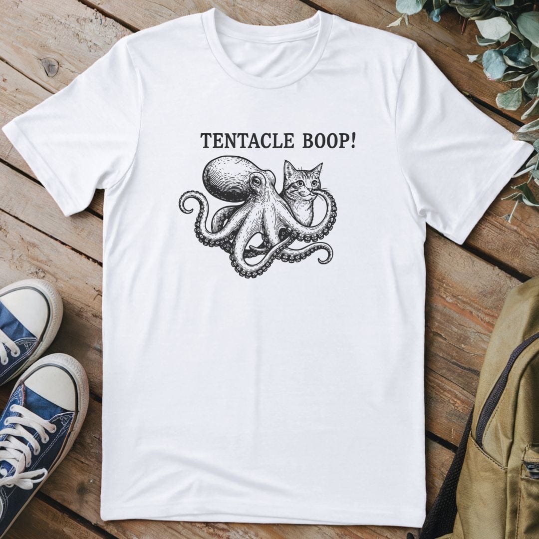 T-Shirt White / S Tentacle Boop Funny T-Shirt