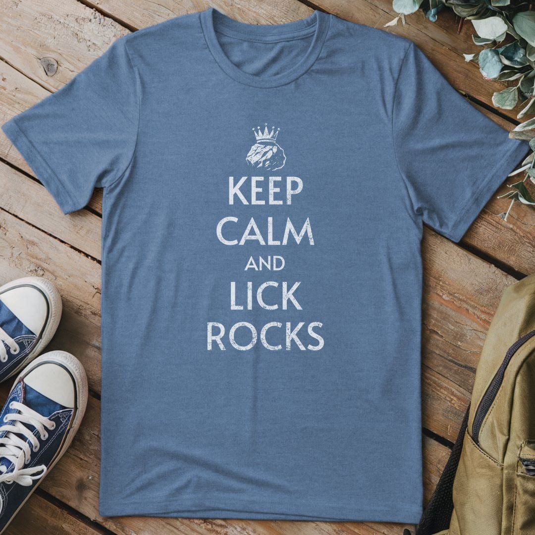 T-Shirt Heather Indigo / S Keep Calm Rocks T-Shirt