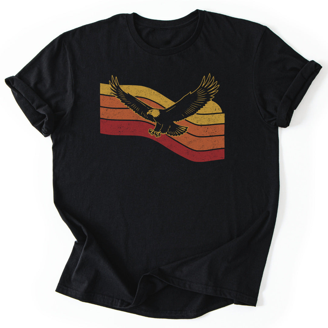 T-Shirt Black / S Soaring Sunset Eagle T-Shirt