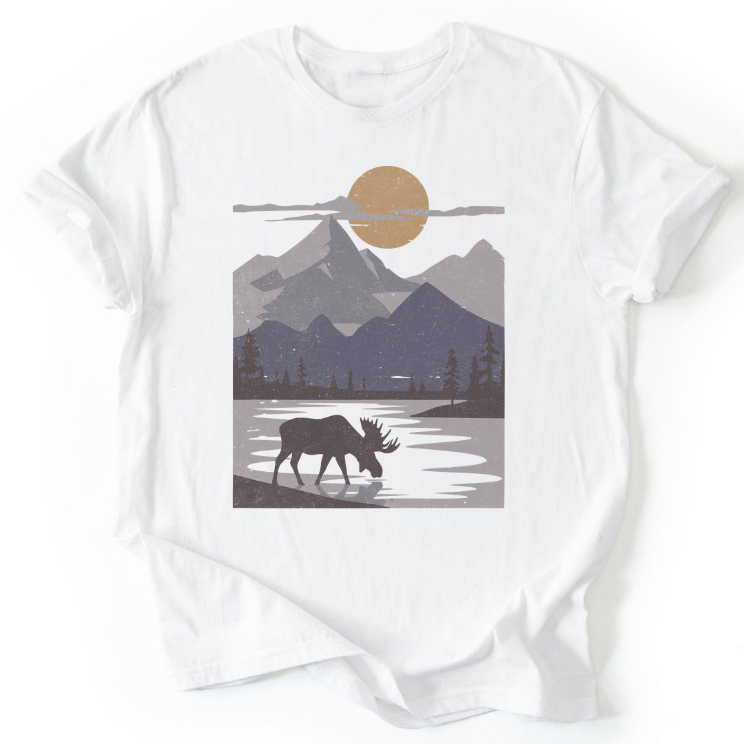 T-Shirt White / S Moose Moonlight Reflection T-Shirt