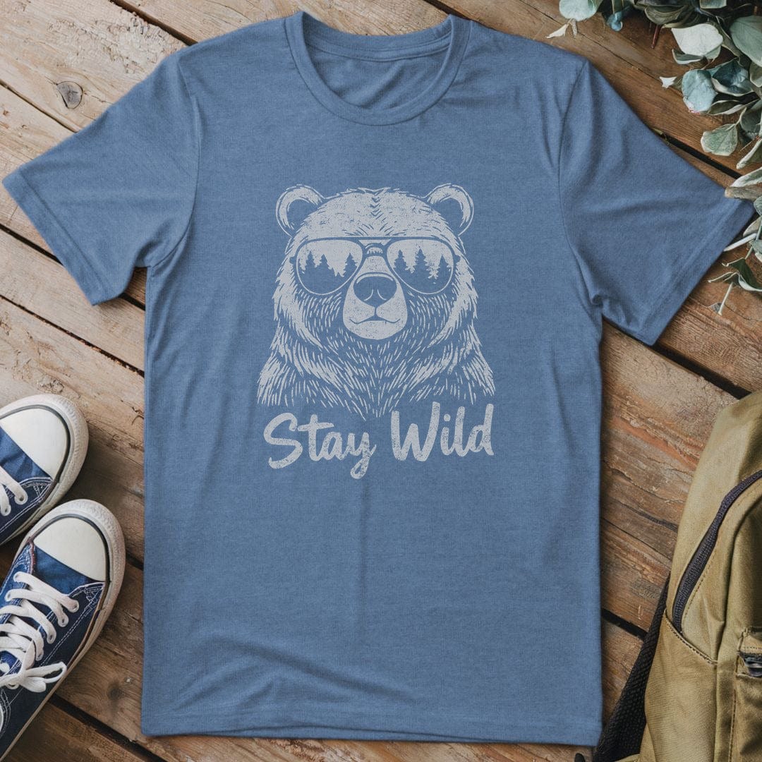 T-Shirt Heather Indigo / S Cool Bear Vibes T-Shirt