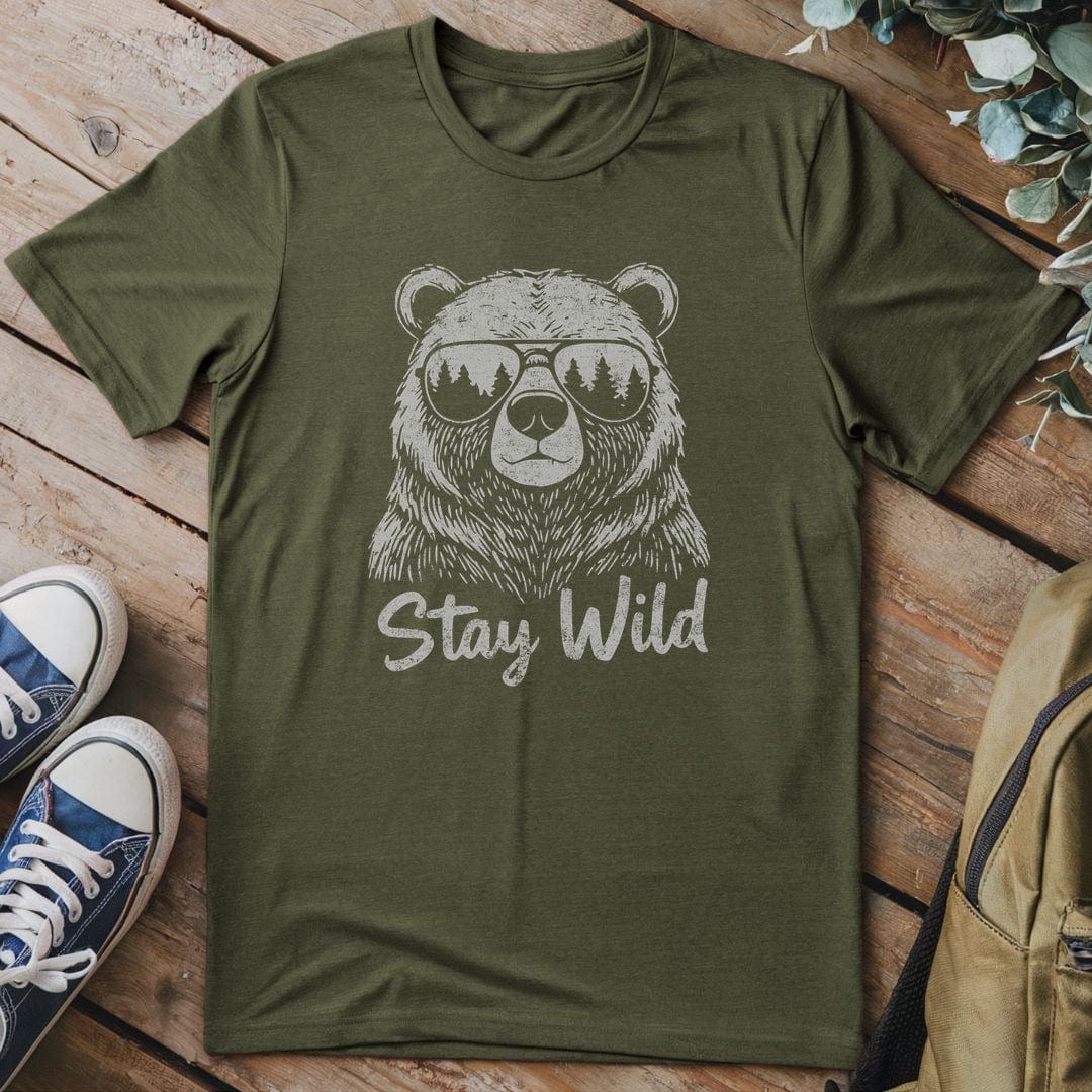 T-Shirt Military Green / S Cool Bear Vibes T-Shirt