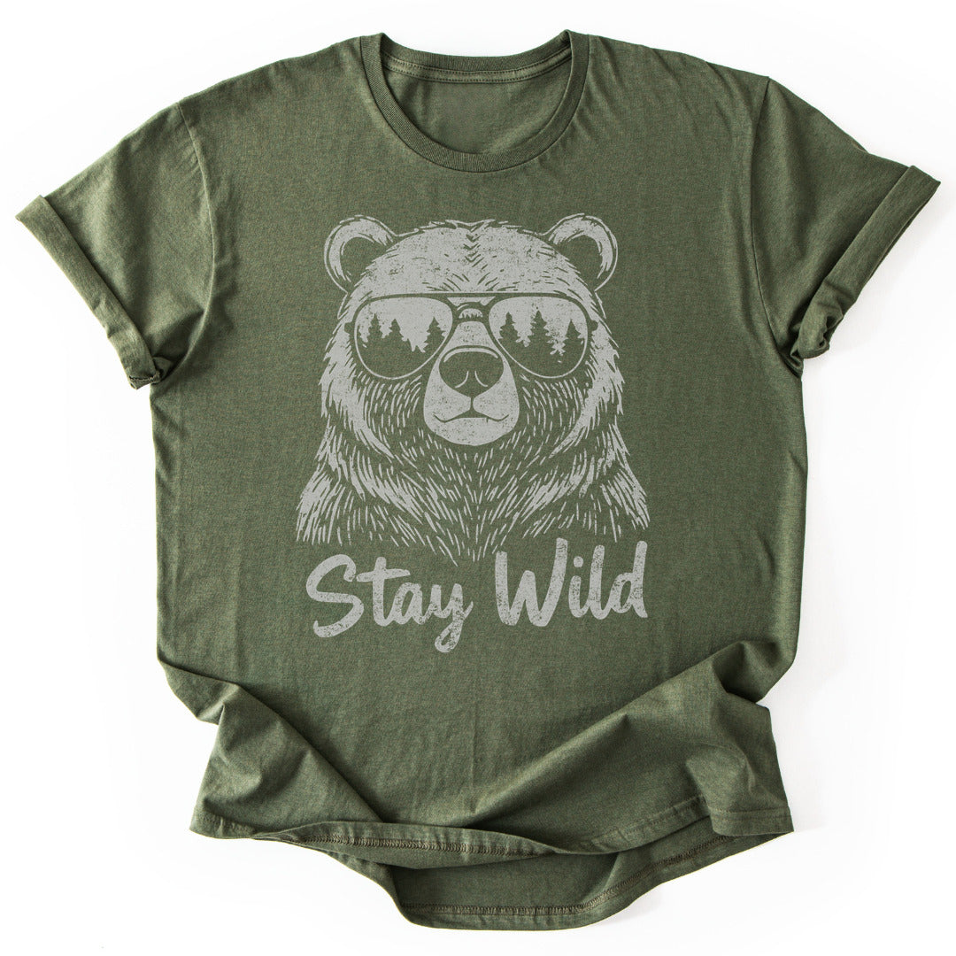 T-Shirt Military Green / S Cool Bear Vibes T-Shirt