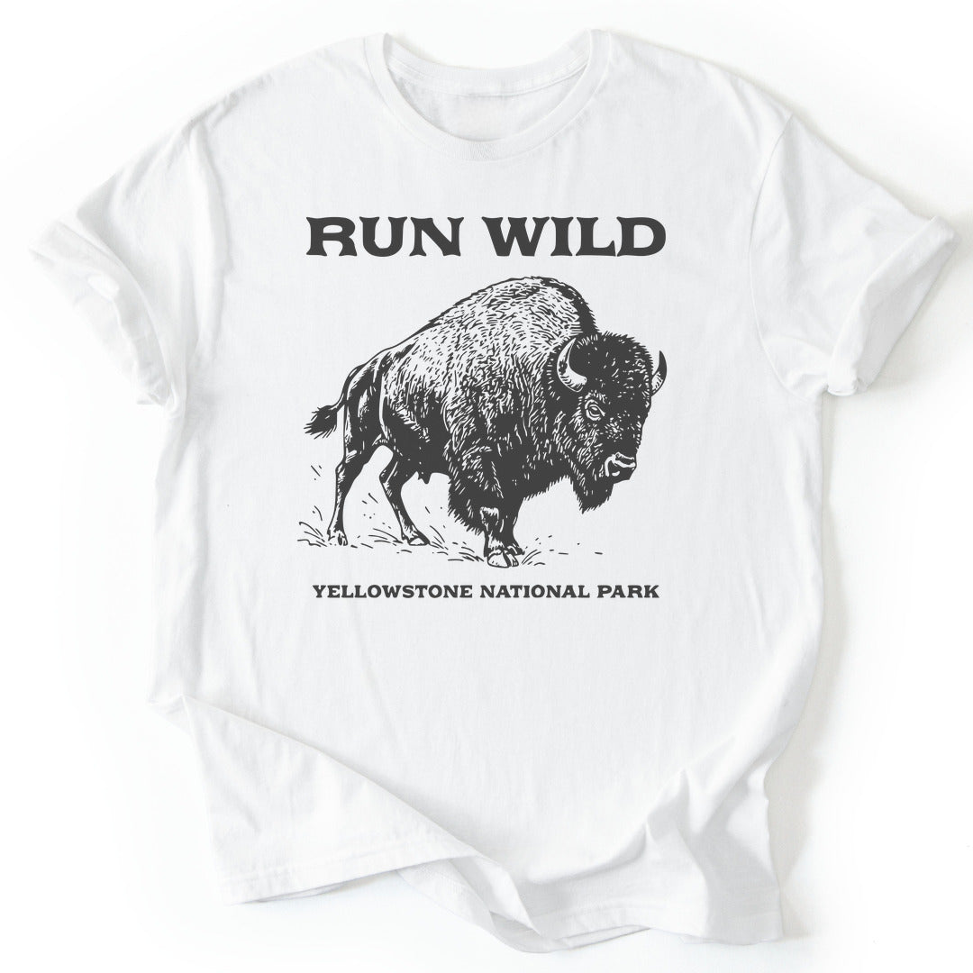 T-Shirt White / S Roam Free Bison T-Shirt