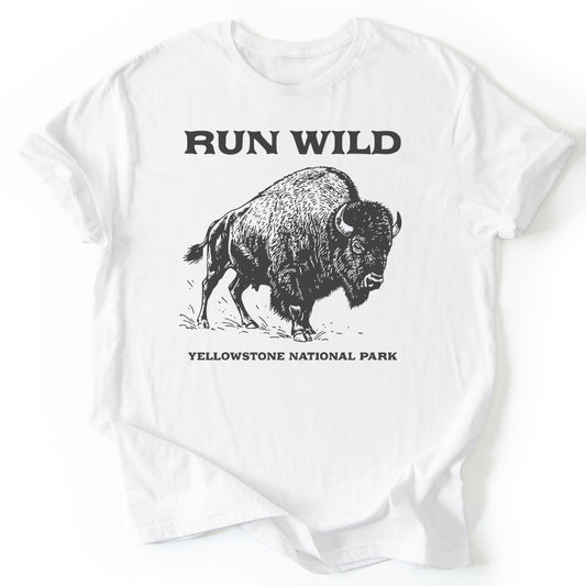 T-Shirt White / S Roam Free Bison T-Shirt