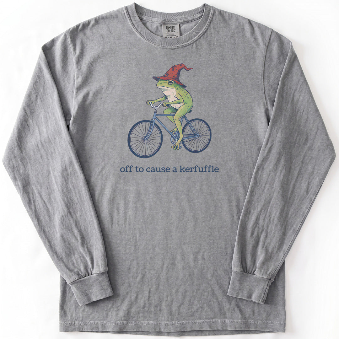 Frog Wizard Kerfuffle Premium LS - Comfort Colors garment-dyed long sleeve in Grey from Summit Soul