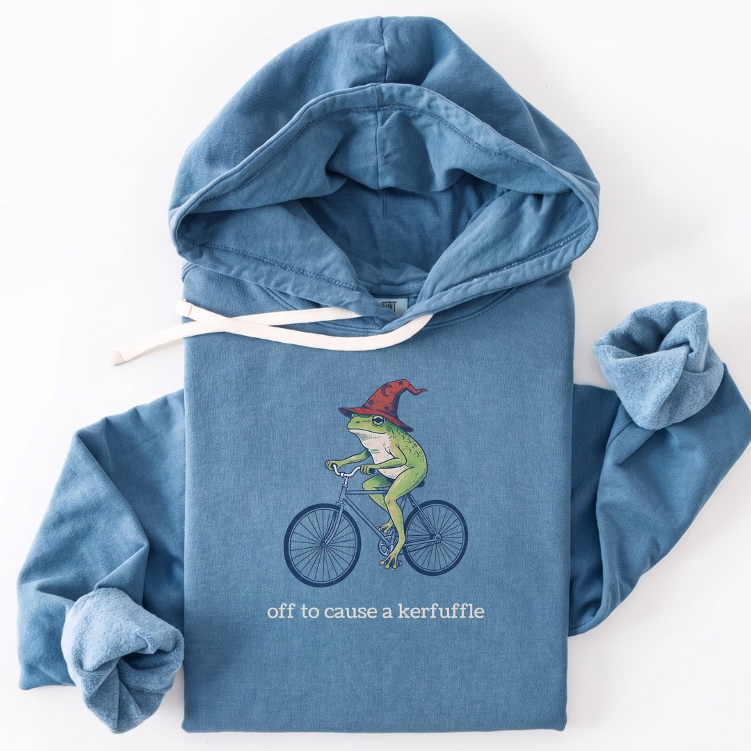 Hoodie Blue Jean / S Frog Wizard Kerfuffle Premium Hoodie
